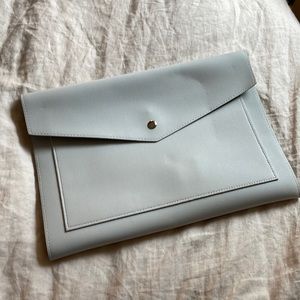 Glass Ladder & Co portfolio clutch, sky blue